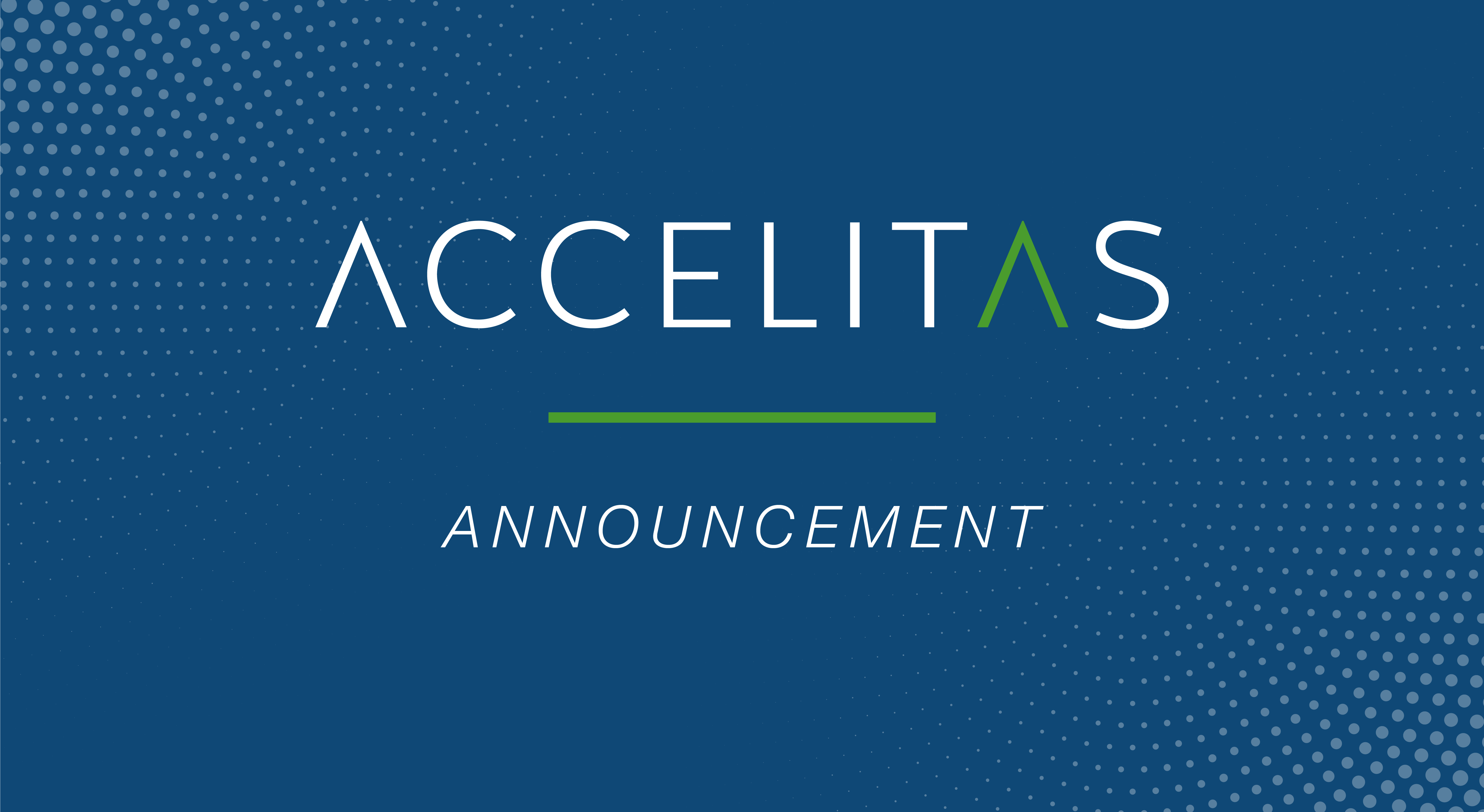 Accelitas | Announcement | Steve Krawczyk | James Cook